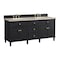 James Martin Vanities Lorelai 72" Double Vanity, Black Onyx, w/ 3 CM Tajnar Eclos Top 424-V72-BKO-3TJR - alternate 5