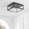 Jonathan Y Grayson 12" 2-Light Bohemian Farmhouse Iron/Glass LED Flush Mount, Oil Rubbed Bronze/Brass Gold JYL9501E - alternate 5