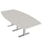 Skutchi Designs 8ft Boat Conference Table With Power | Harmony Series | 8 Person Meeting Room Table HAR-BOT-48X96-T-K458-NA - alternate 1