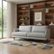 Homeroots 76" Gray Fabric Sofa With Brown Legs 640978 - alternate 3