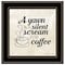 Homeroots A Silent Scream for Coffee 2 Black Framed Print Wall Art 405586 - alternate 1