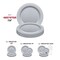 Smarty Had A Party 7.5" Matte Steel Gray Round Disposable Plastic Appetizer/Salad Plates (120 Plates), 120PK 4857STGR-CASE - alternate 3