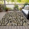 Homeroots 3' X 5' Black Gold And Ivory Abstract Washable Indoor Outdoor Area Rug 602545 - alternate 4