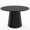 Homeroots 52" Black Solid Wood Pedestal Base Round Top Dining Table 721062 - alternate 5