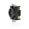 Leviton Locking Receptacle, 20/30 A, 250/600V AC, 3 Pole, Flush Mount, Screw Terminals, Black 20403-L - alternate 2