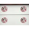 Homeroots Set of Twelve Red And White Ceramic Drawer Pull Knobs, 12PK 358084 - alternate 3