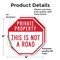 Signmission Private Property This Is Not a Road, 4 inch X 4 inch, Vinyl Decal, 2PK OC-D-2PACK-4-166 - alternate 2