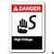 Signmission 10 in Height, Plastic, ANSI-710DS High Voltage, ANSI-710DS High Voltage ANSI-710DS High Voltage - alternate 1