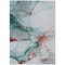 Homeroots 9' X 12' Teal Blue And Terra Cotta Abstract Washable Indoor Outdoor Area Rug 617882 - alternate 3