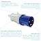 Walther-Werke Pin and Sleeve Plug, 60A, 250/230, 1 Phase, 2 Pole, Blue, Screw Terminals Wire Connection Type 260306 - alternate 4