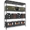 Factory 2U Wire Shelving Unit, 18inD x 41inW x 72inH, 4 Shelves, Commercial Duty, 800 lbs Per Shelf, Black 803977 - alternate 1