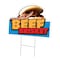 Signmission Beef Brisket Die Cut Yard Sign & Stake outdoor plastic coroplast window, C-DC-1216-Beef Brisket19 C-DC-1216-Beef Brisket19 - alternate 1