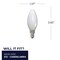 Bulbrite 40W Equiv B11 Dimmable (E12) Candelabra Screw Base Warm Wht LED Filament Milky Light Bulb, 2700K, 4PK 861427 - alternate 3