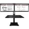 Victor Technology Standing Desk, 3-Monitor Cap, 28"x23"x20-52-1/2", BK/AL VCTDC475 - alternate 3