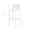 Homeroots Set of Two 30" White Heavy Duty Plastic Low Back Outdoor Bar Height Chairs, 2PK 565363 - alternate 4