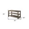 Homeroots Brown Solid Wood Kitchen Island With Two Tier Smooth Counter Top 380611 - alternate 3