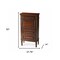 Homeroots 28" Brown Rubberwood Wood Secretary Desk With Three Drawers 389425 - alternate 3
