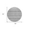 Homeroots 8' Gray Silver And Charcoal Round Striped Washable Indoor Outdoor Area Rug 577783 - alternate 3