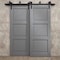 Sartodoors Sliding Closet Barn Bypass Doors 84 x 84 inches, Ego 5010 Painted Grey Oak, Modern 8ft Rails Hardw EGO5010BBB-SEK-8484 - alternate 3