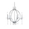 Jonathan Y Laura 23" Crystal/Metal LED Chandelier, Chrome JYL7402A - alternate 1