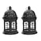 Homeroots Set of Two Black Metal Celestial Tabletop Lantern Candle Holders, 2PK 533265 - alternate 1