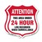 Signmission 24 Hour Surveillance Shield Sign Attenti, 12 inch X 12 inch, Aluminum Metal Sign, 2PK SHI-A-2PACK-12-349 - alternate 1