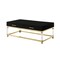 Homeroots 47" Black Gold And Clear Wood Acrylic And Steel Coffee Table 543853 - alternate 6