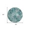 Homeroots 8' Teal Blue Aqua And Gray Round Abstract Washable Indoor Outdoor Area Rug 577693 - alternate 3