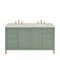 James Martin Vanities Chicago 60" Dbl Vanity, Smokey Celadon, w/ 3 CM Siberian Silestone Top w/FreePower Wireless Charger 503-V60D-SC-FSFR - alternate 1