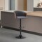 Armen Living Lydia Adjustable Walnut Wood Bar Stool in Gray Faux Leather with Black Metal LCLYBAWAGRY - alternate 5