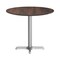Flash Furniture 31.25" Round Outdoor Tabletop, Dark Brown, Seamless Surface Technology, 22x22 Silver Cast IronxBase ST-RD31-WBR-T2222S-GG - alternate 3
