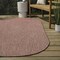 Jonathan Y Miles Modern Minimalist Radius Corner Solid Light Rose 4 ft. x 6 ft. Indoor/Outdoor Shaped Area Rug SHP100E-4 - alternate 3