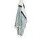 Homeroots 50" X 60" Blue And Ivory Cotton Woven Color Block Throw Blanket with Fringe 518807 - alternate 1