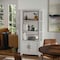 Martha Stewart Hutton Four Tier Shaker Style Bookcase with Storage Cabinet in Gray with Brushed Nickel Hardware ZG-053-GY-MS - alternate 5