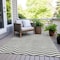 Homeroots 5' X 8' Gray And Ivory Chevron Washable Indoor Outdoor Area Rug 595314 - alternate 3