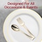 Smarty Had A Party Shiny Metallic Gold Mini Plastic Disposable Tasting Spoons (600 Spoons), 600PK 790-G-CASE - alternate 4