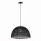 Jonathan Y Campana 20" 1-Light Bohemian Modern Woven Rope/Iron LED Pendant, Black JYL6504C - alternate 1