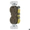 Hubbell Wiring Device-Kellems Straight Blade Receptacle, 5-15R, 15 A, 125V AC, 2 Pole, 3 Wire, Surface Mount, Grounded DR15STR - alternate 1
