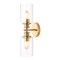 Jonathan Y Jules Edison 16.5" Cylinder 2-Light Iron/Seeded Glass Farmhouse Contemporary LED Wall Sconce, Brass G JYL7577E - alternate 1