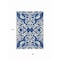 Homeroots 8' X 10' Navy Blue And Ivory Damask Washable Indoor Outdoor Area Rug 614446 - alternate 2