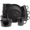 Elama Luxmatte Black 16 Piece Dinnerware Set EL-LUXMATTE-16-BLK - alternate 1