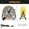 Edendirect Drum Fan, 24 in Blade Dia, 120V, 3,800/8,800 cfm IR-FAND24DC - alternate 3