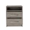 Homeroots 20" Light Gray Wood Two Drawer Nightstand 438332 - alternate 1