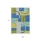 Homeroots 9' X 12' Denim Blue And Lime Green Geometric Washable Indoor Outdoor Area Rug 612579 - alternate 3
