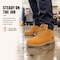 Handpoint Mens Wheat Nubuck Leather Soft Toe Work Boots-Slip Resistant Casual Safety Shoes, 7 00094EE-7 - alternate 3