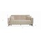 Homeroots 81" Beige Microfiber Sleeper Sofa And Toss Pillows With Brown Legs 607198 - alternate 2