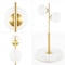 Jonathan Y Oscar 60.5" 2-Light Modern Parisian Candlestick Iron LED Floor Lamp, Brass Gold/White JYL1108A - alternate 6