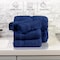 Lavish Home 6PC Bathroom Towels Set 100% Cotton Bathroom Accessories Soft Towel Set for Shower, Gym, Dorm, Spa 67-0035-NVY - alternate 2