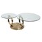 Homeroots 32" Clear And Gold Glass And Metal Round Abstract Coffee Table 554291 - alternate 4