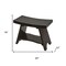 Homeroots Teak Rectangular Shower Bench With Shelf In Brown Finish 376696 - alternate 2